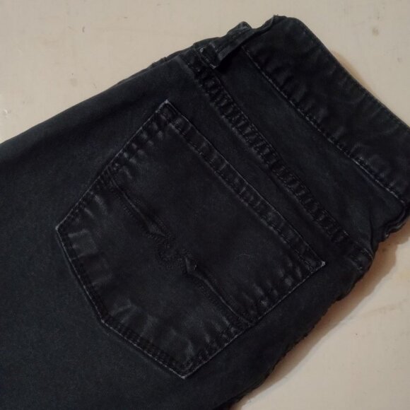Buffalo David Bitton Black Flare Bell Bottom Jeans Low Rise 26x34 - Picture 2 of 6